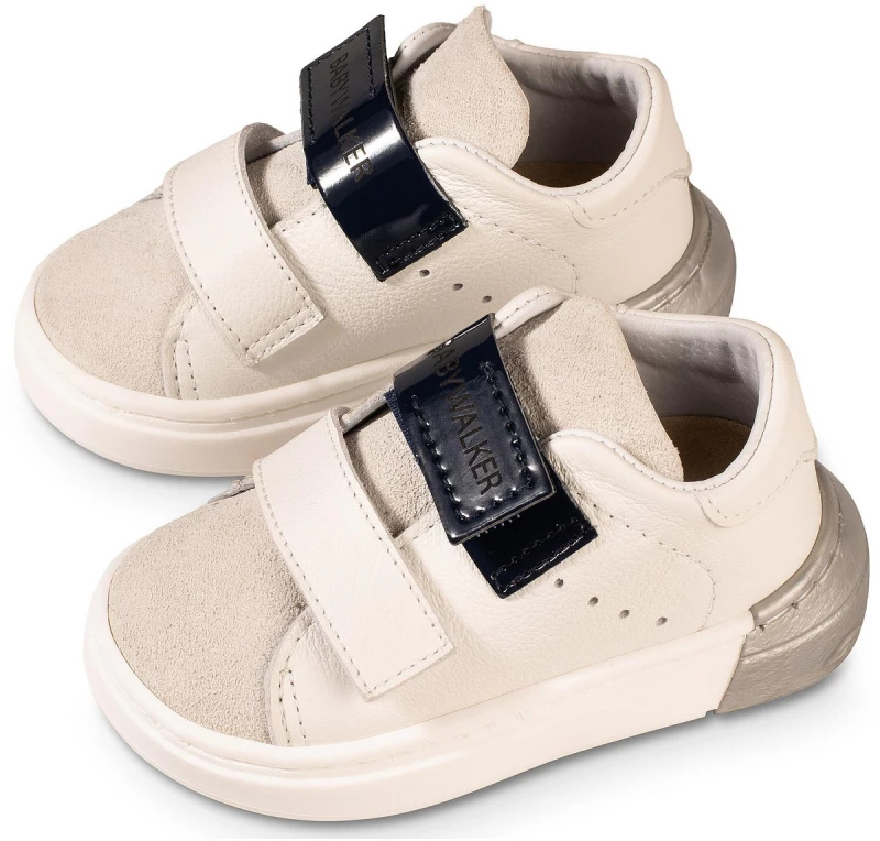 Παπούτσι Βαπτιστικό Babywalker EXC5267 Λευκό-Μπλε Λευκό-Μπλε