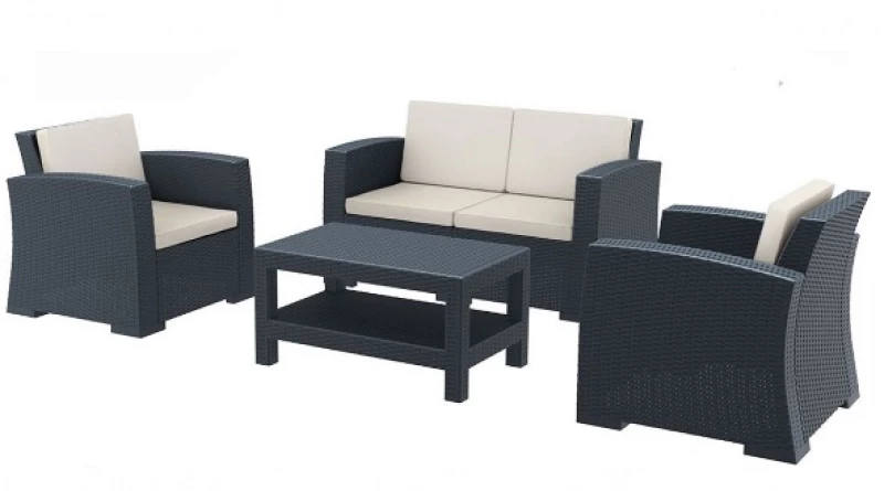 METAX-24 Monaco/ST-2 Lounge Set Ανθρακί*  0. x 0. x 0. metax-01-00-1801