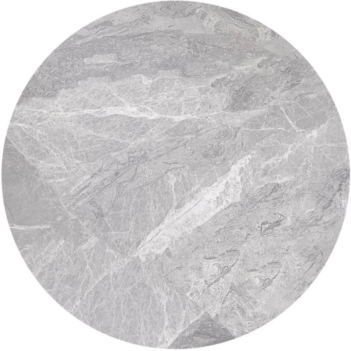 WOODWELL Sintered Stone Επιφάνεια Τραπεζιού, Απόχρωση Grey Marble (MDF για στήριξη βάσης) Φ70cm/11mm Ε101,2S
