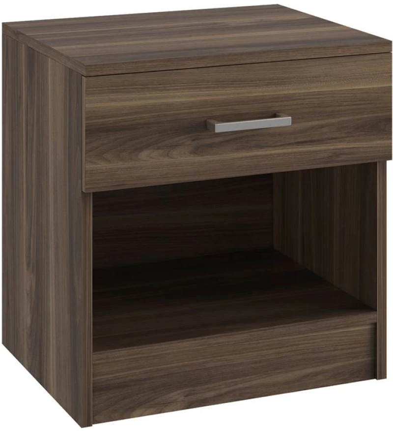 WOODWELL DEVON Κομοδίνο με 1 Συρτάρι, Απόχρωση Καρυδί 45x35x47cm Ε757,1
