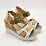 Πλατφόρμες Γυναικείες Ely 19 velour σε δέρμα STONEFLY Λευκό - Multicolor Γυναικεία Πλατφόρμες 9 έως 14 cm ύψος 220751 BSD