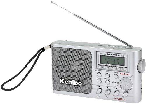Kchibo Ραδιόφωνο - Ρολόι - Ξυπνητήρι Ψηφιακό KK-9913 Φορητό Μπαταρίας - Ρεύματος Μαύρο PAΔIO9913