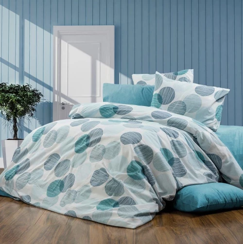 Σετ Σεντόνια King Size (240x270) Κοραλία 467 Petrol DimCol