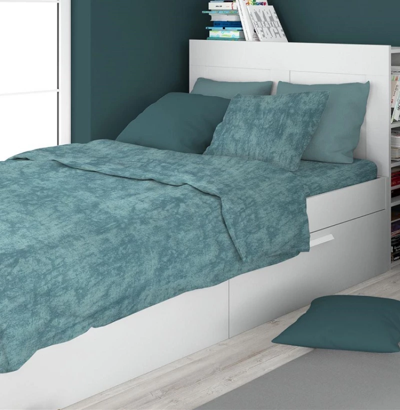 Σετ Σεντόνια King Size (240x270) Premium Shadow 616 Petrol βαμβακερά DimCol