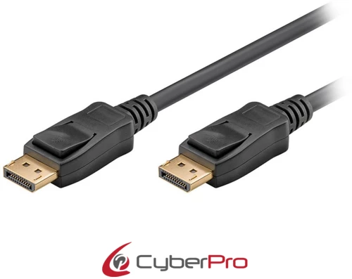 CYBERPRO CP-DP020, Καλώδιο DisplayPort σε DisplayPort, M/M, v1.4, 4K@120Hz, 8K@60Hz, 2 μέτρα