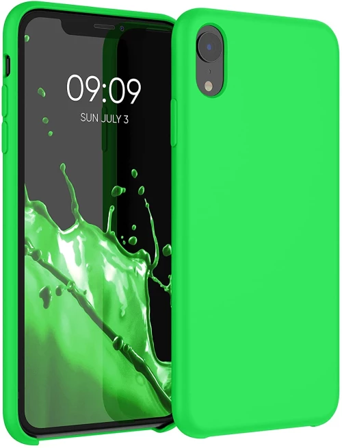 KWmobile Θήκη Σιλικόνης Apple iPhone XR - Soft Flexible Rubber Cover - Neon Green (45910.44)