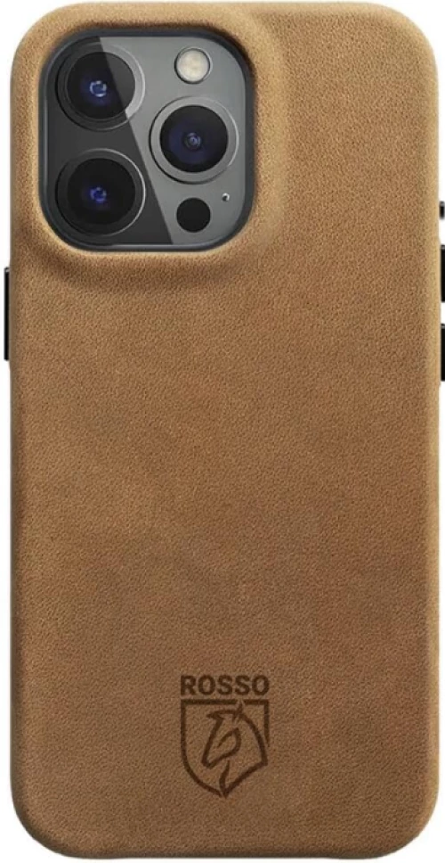 Rosso Elite Back Cover - Δερμάτινη Θήκη MagSafe - Apple iPhone 15 Pro - Light Brown (8719246442049)