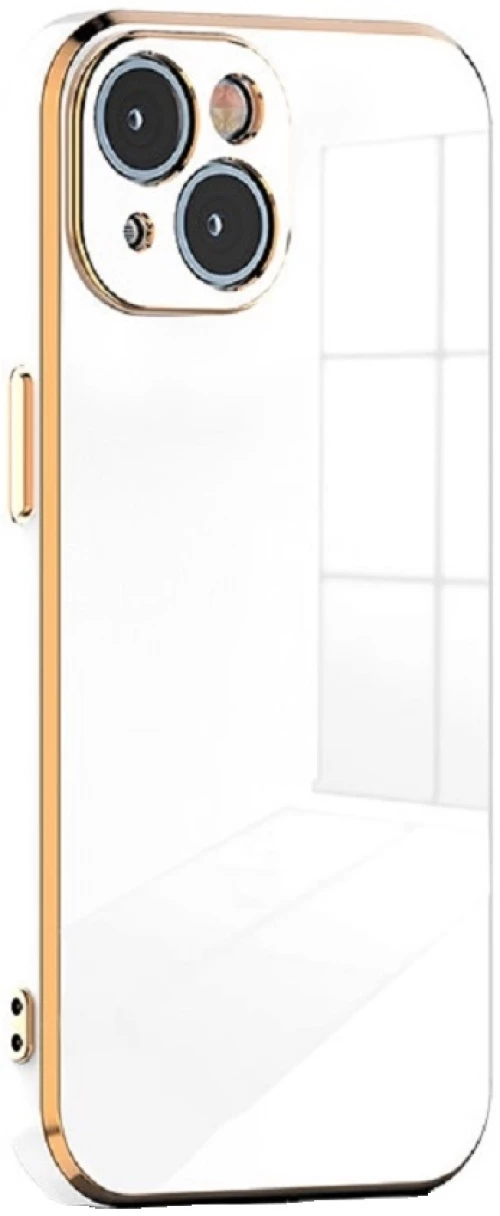 Bodycell Gold Plated - Θήκη Σιλικόνης Apple iPhone 15 - White (5206015073779)