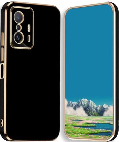 Bodycell Gold Plated - Θήκη Σιλικόνης Xiaomi 11T / 11T Pro - Black (5206015071492)