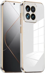 Θήκη Σιλικόνης - Xiaomi 14 Pro - Bodycell Gold Plated - White (5206015074387)
