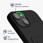 KWmobile Θήκη Σιλικόνης με Υποδοχή για Κάρτα - Apple iPhone 15 Plus - Black (62018.01)