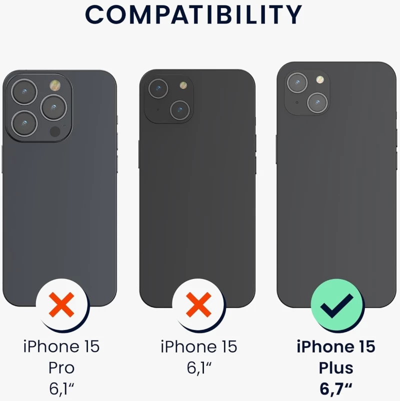 KWmobile Θήκη Σιλικόνης με Υποδοχή για Κάρτα - Apple iPhone 15 Plus - Black (62018.01)