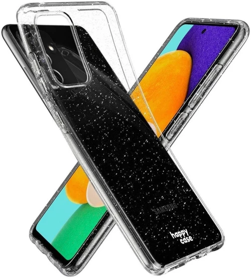 HappyCase Διάφανη Θήκη Σιλικόνης Samsung Galaxy S23 FE - Glitter Print (8719246442575)