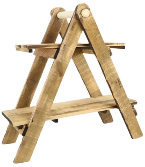 Σκάλα με 2ράφια ξύλινη 68x9x25