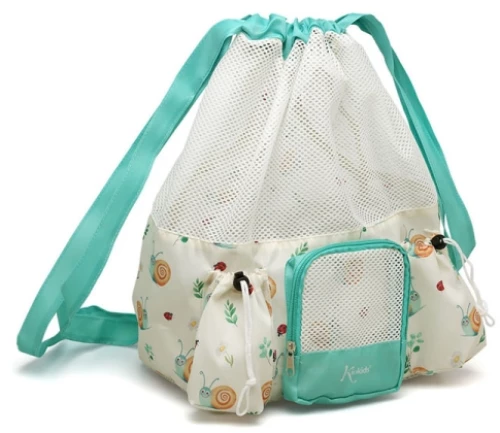 KioKids Αδιάβροχη Τσάντα Παραλίας Snail Μπεζ 10L