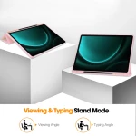 Techsuit - Flex Trifold (with Pencil Holder) - Samsung Galaxy Tab S9 FE Plus - Pink