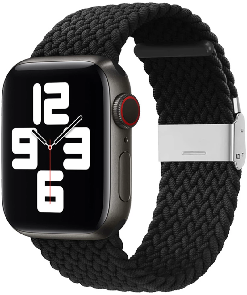 Techsuit - Watchband (W032) - Apple Watch 1/2/3/4/5/6/7/8/9/SE/SE 2 (38/40/41mm) - Black