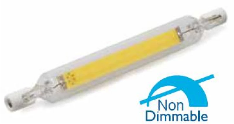 Λαμπτήρας LED R7s 8W σωληνωτός dimable 118mm 3000k
