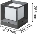 ΦΩΤΙΣΤΙΚΟ ΕΞΩΤΕΡΙΚΟΥ ΧΩΡΟΥ Ε27 IP44 ΑΝΘΡΑΚΙ  ABS MATERIAL CADDO