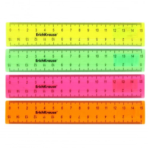 Χάρακας ErichKrause 15cm Neon 52997