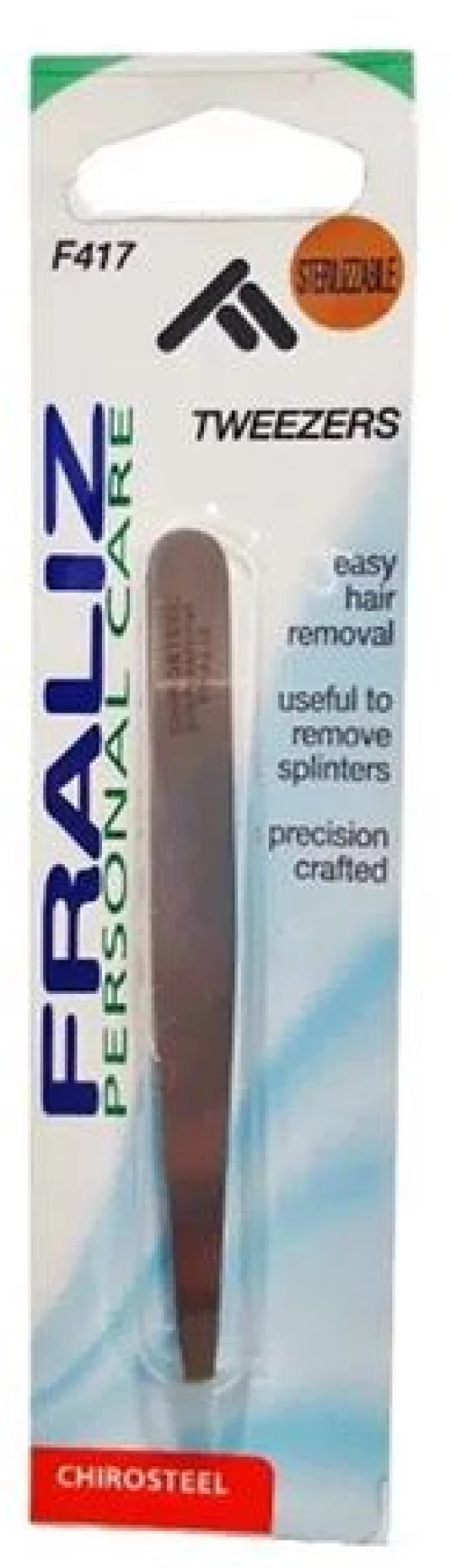 Fraliz Τσιμπιδάκι Φρυδιών με Λοξή Μύτη F417 Ασημί