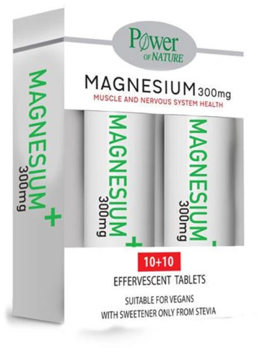 Power Health Magnesium & Β6 και Γλυκαντικό Stevia Γεύση Λεμόνι  2 x 10 Αναβράζοντα Δισκία