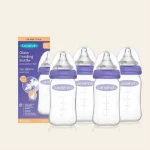 Lansinoh Γυάλινο Μπιμπερό Θηλασμού με Θηλή NaturalWave, 160ml