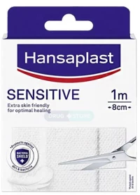 Hansaplast Αυτοκόλλητο Επίθεμα Sensitive 100x8cm 1τμχ