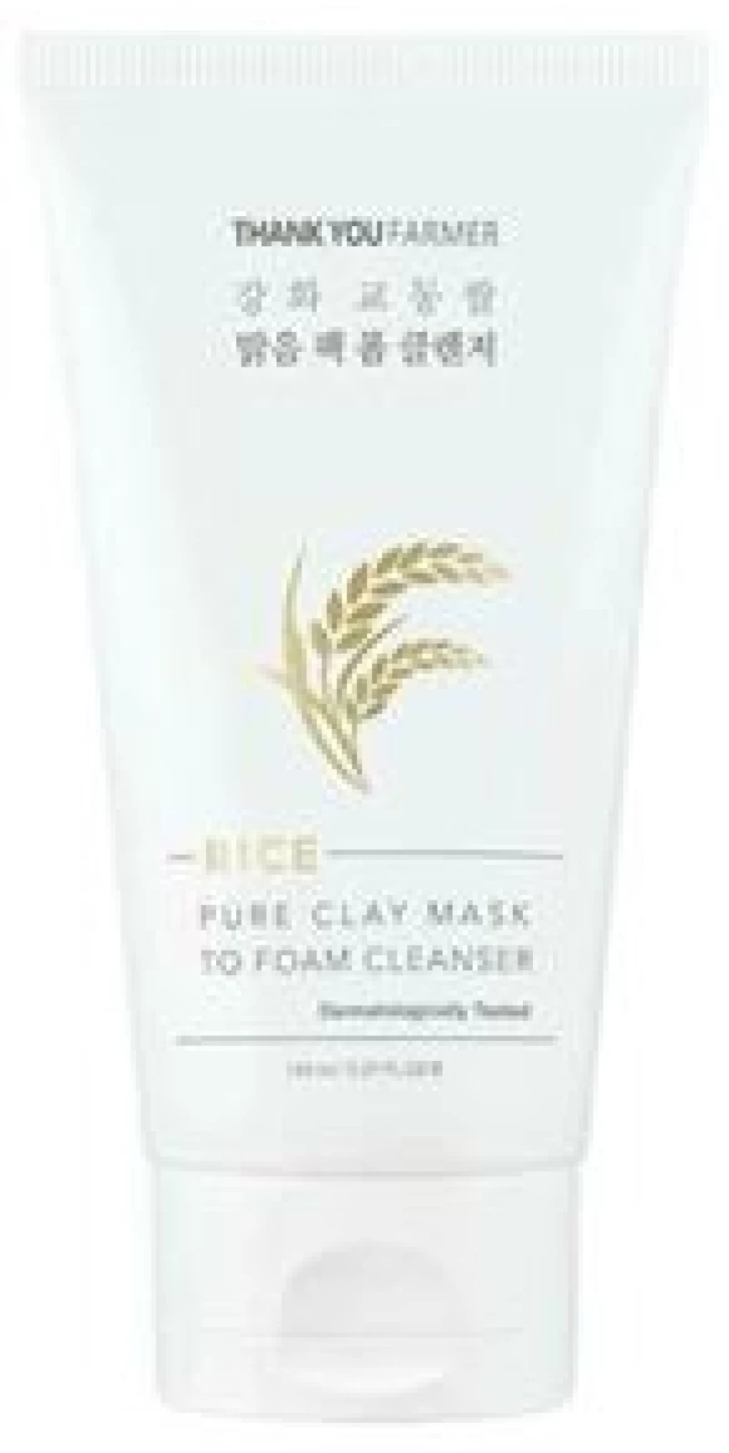 THANK YOU FARMER RICE PURE CLAY MASK TO FOAM CLEANSER 150ML