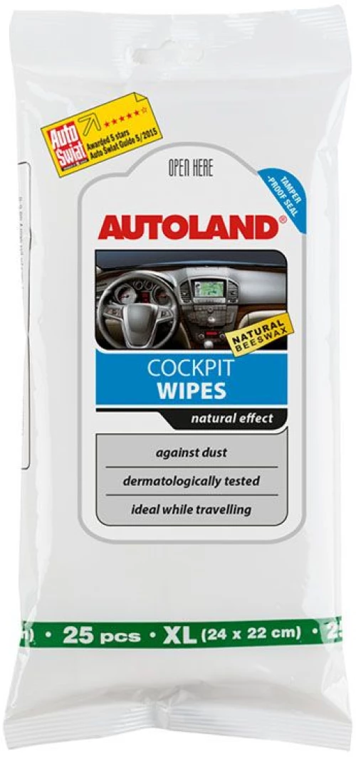 Μαντηλάκια καθαρισμού αυτοκινήτου Cockpit wipes-natural finish XL 25pcs