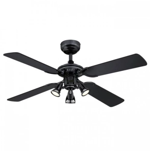 Ανεμιστήρας Οροφής GU10 43W Μαύρο-Καφέ Ξύλο Princess Euro 7306140 Westinghouse 7306140 Μαύρο