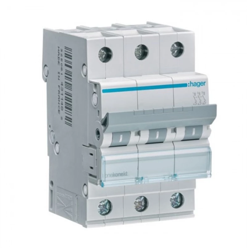 Αυτόματη Ασφάλεια C 6Ka 3x50Α MCN350 Hager MCN350
