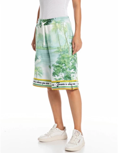 Replay Women Sweat Bermuda Printed