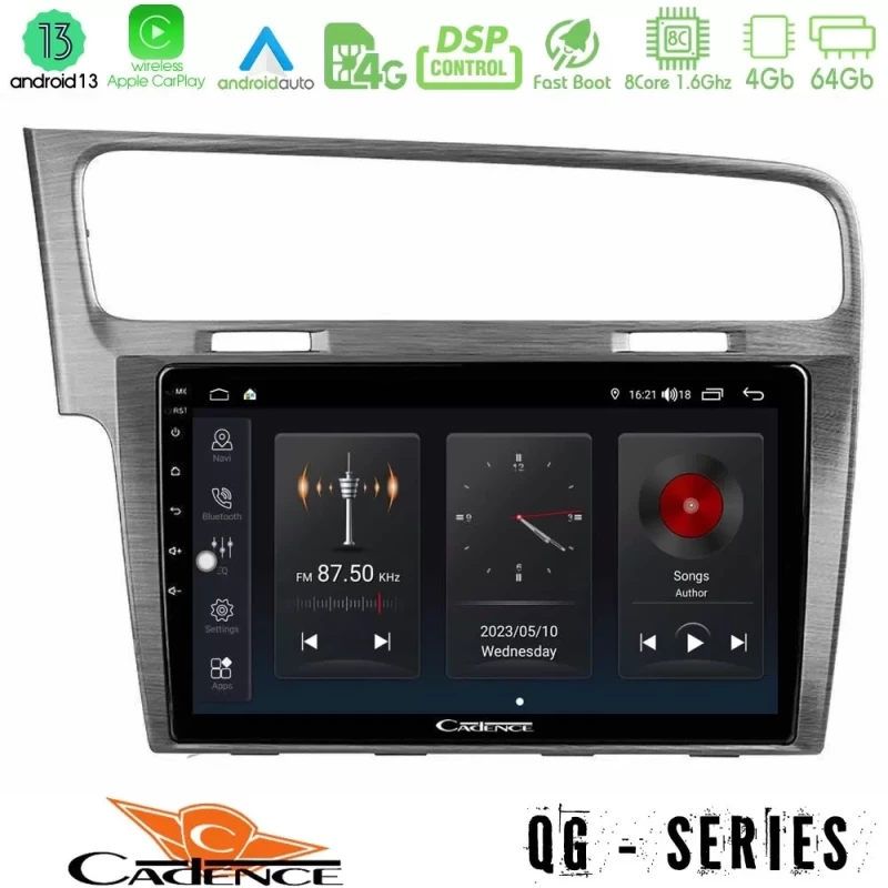 Cadence QG Series 8Core Android13 4+64GB VW GOLF 7 Navigation Multimedia Tablet 10" U-QG-VW0003AL