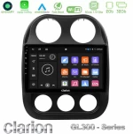 Clarion GL300 Series 4Core Android11 2+32GB Jeep Compass 2012-2016 Navigation Multimedia Tablet 9" Με Carplay & Android Auto U-GL3-JP0076
