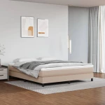 Πλαίσιο Κρεβατιού Boxspring Καπουτσίνο 160x200εκ. Συνθετ. Δέρμα Καφέ 3120711