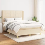 Κρεβάτι Boxspring με Στρώμα Κρεμ 140x200 εκ. Υφασμάτινο Κρεμ 3128530