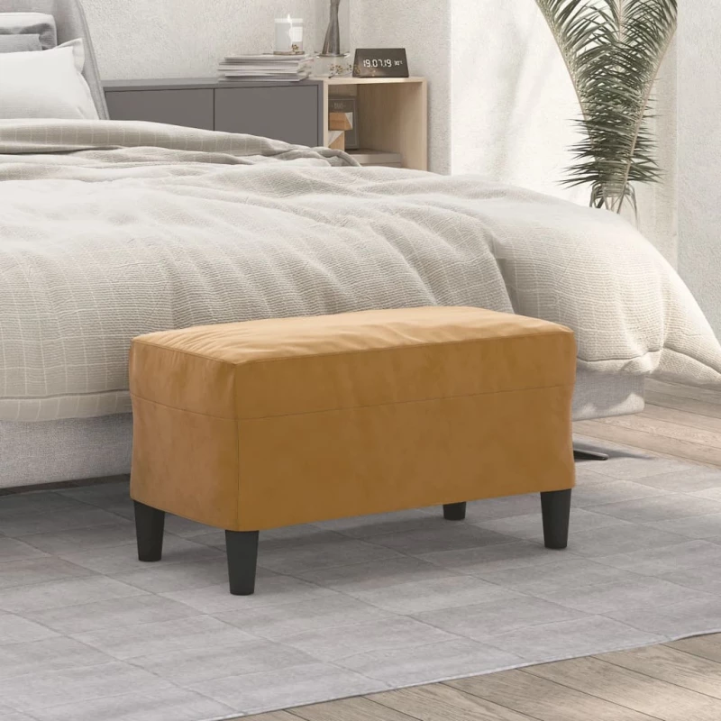 Πάγκος Καφέ 70 x 35 x 41 εκ. Βελούδινος Καφέ 349404