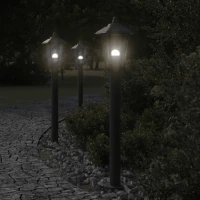 Φωτιστικά Δαπέδου Εξ. Χώρου 3 τεμ. Μαύρο 80 εκ. Ανοξείδ. Ατσάλι Μαύρο 4006386