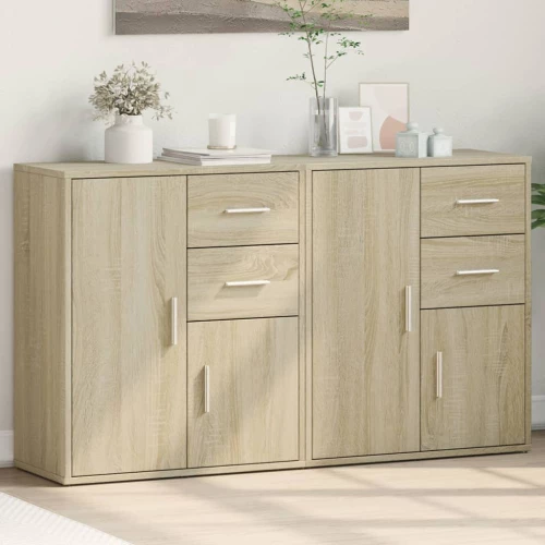 Βοηθητικά Ντουλάπια 2 τεμ. Sonoma Δρυς 60x31x70 εκ. Επεξ. Ξύλο Καφέ 3276562