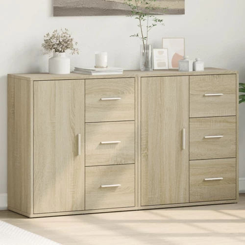 Βοηθητικά Ντουλάπια 2 τεμ. Sonoma Δρυς 60x31x70 εκ. Επεξ. Ξύλο Καφέ 3276555