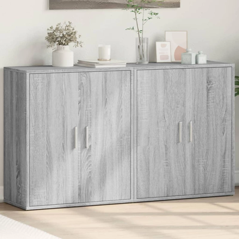 Βοηθητικά Ντουλάπια 2 τεμ. Γκρι Sonoma 60x31x70 εκ. Επεξ. Ξύλο Γκρι 3276544