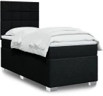 Κρεβάτι Boxspring με Στρώμα Μαύρο 100 x 200 εκ. Υφασμάτινο Μαύρο 3292701