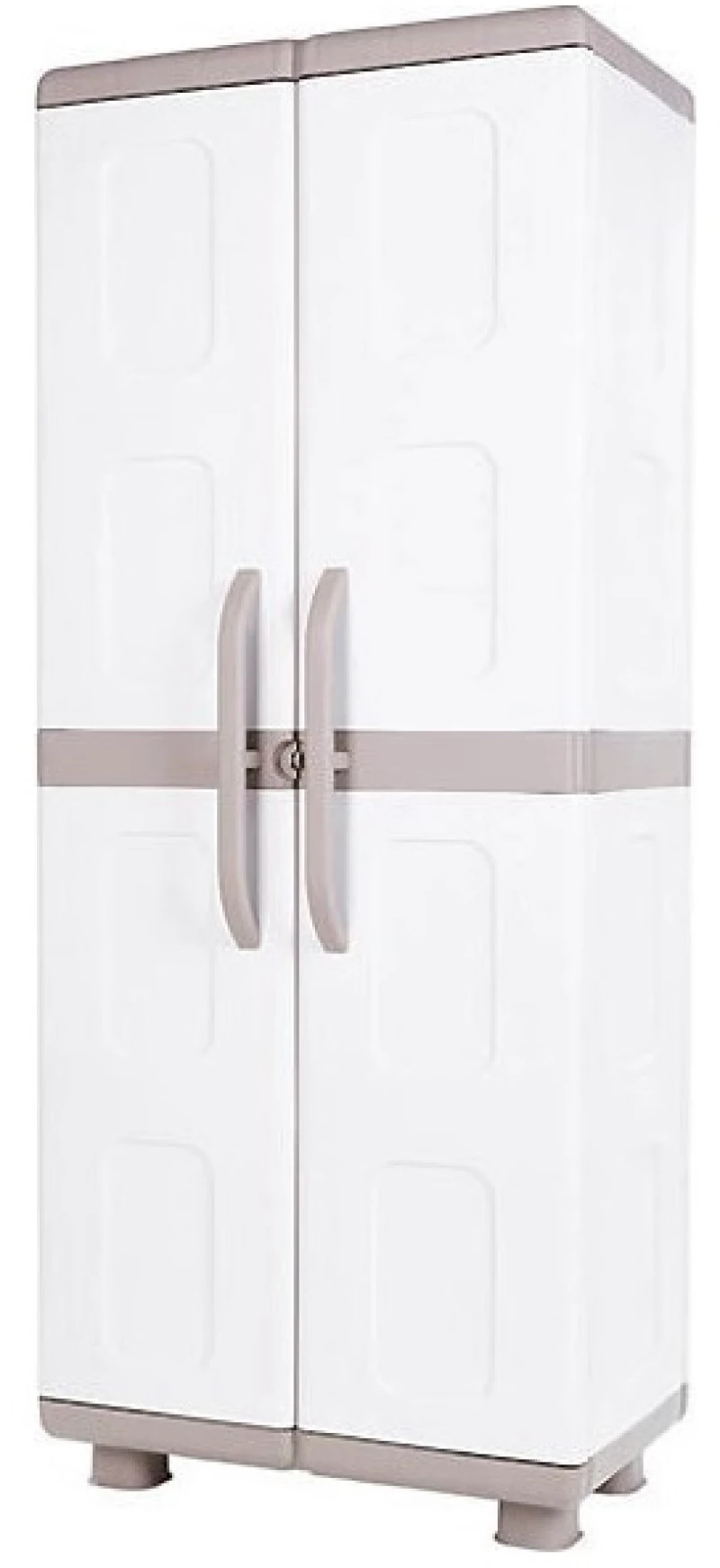 Homeplast Παπουτσοθήκη Μυρτώ Πλαστική Μπεζ/Λευκό 73x44x179cm