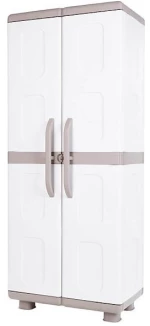 Homeplast Παπουτσοθήκη Μυρτώ Πλαστική Μπεζ/Λευκό 73x44x179cm