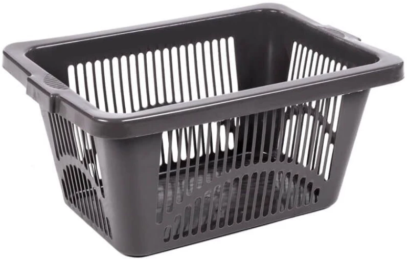 Homeplast A00253 Καλάθι Αποθήκευσης Πλαστικό Γκρι 40lt - 57x40x28 cm