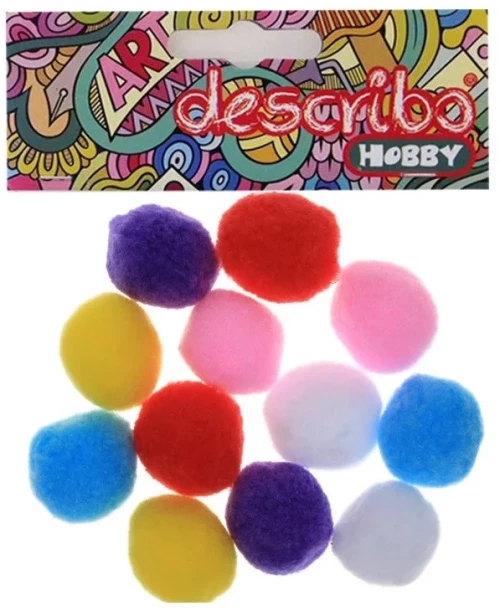POM POMS DESCRIBO 50mm, συσκευασία 12 τεμάχια