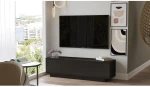 Έπιπλο Τηλεόρασης ArteLibre BRENT Μαύρο Μοριοσανίδα 140x35.5x38.2cm