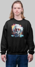 Albert Einstein Φούτερ - BLACK
