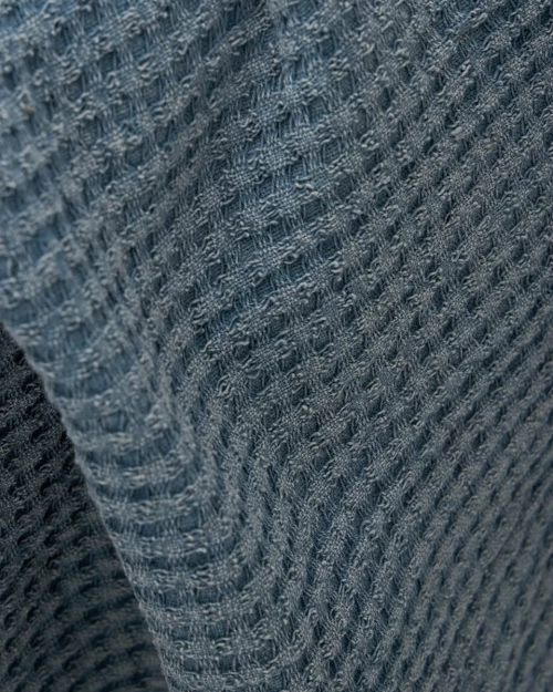 3D Βαμβακερή Πετροπλυμένη Κουβέρτα-Ριχτάρι Siran California King (270x290cm) Μπλε